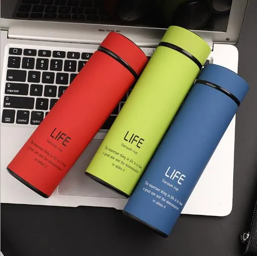 Thermos Life de 12oz, tasse isolée Portable, tasse sous vide, bouteille d'eau à Double paroi en acier inoxydable, pour cadeau d'affaires