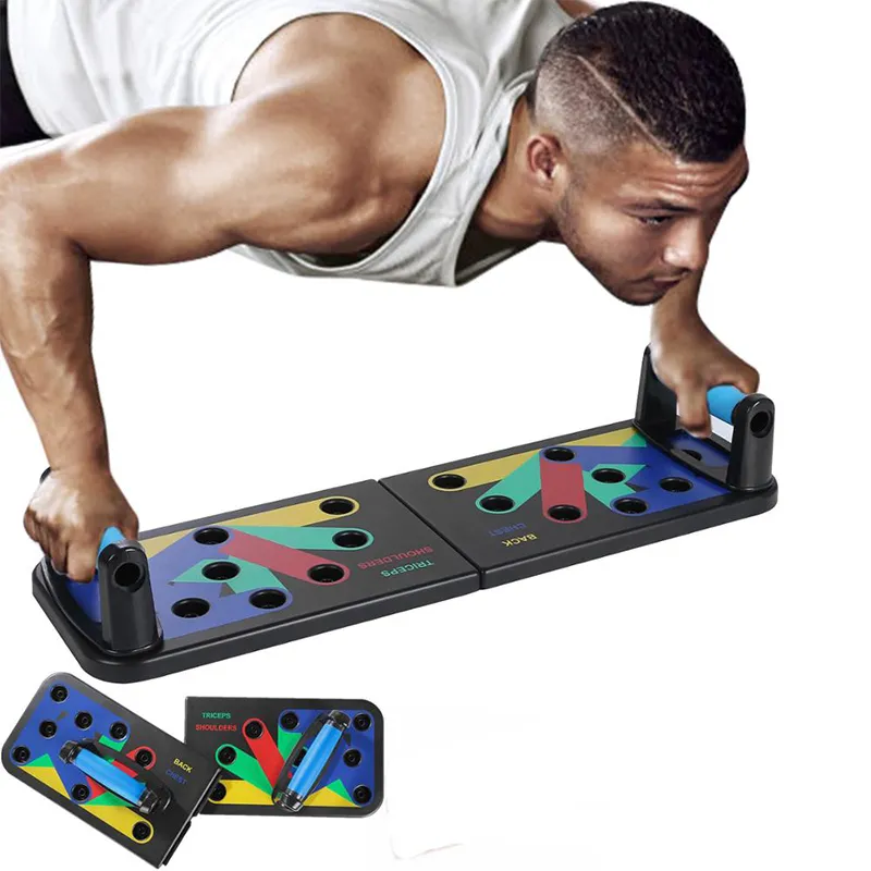 9 in 1 Push Up Rack Training Board ABS Allenatore muscolare addominale Sport Attrezzature per il fitness a casa per esercizi di body building