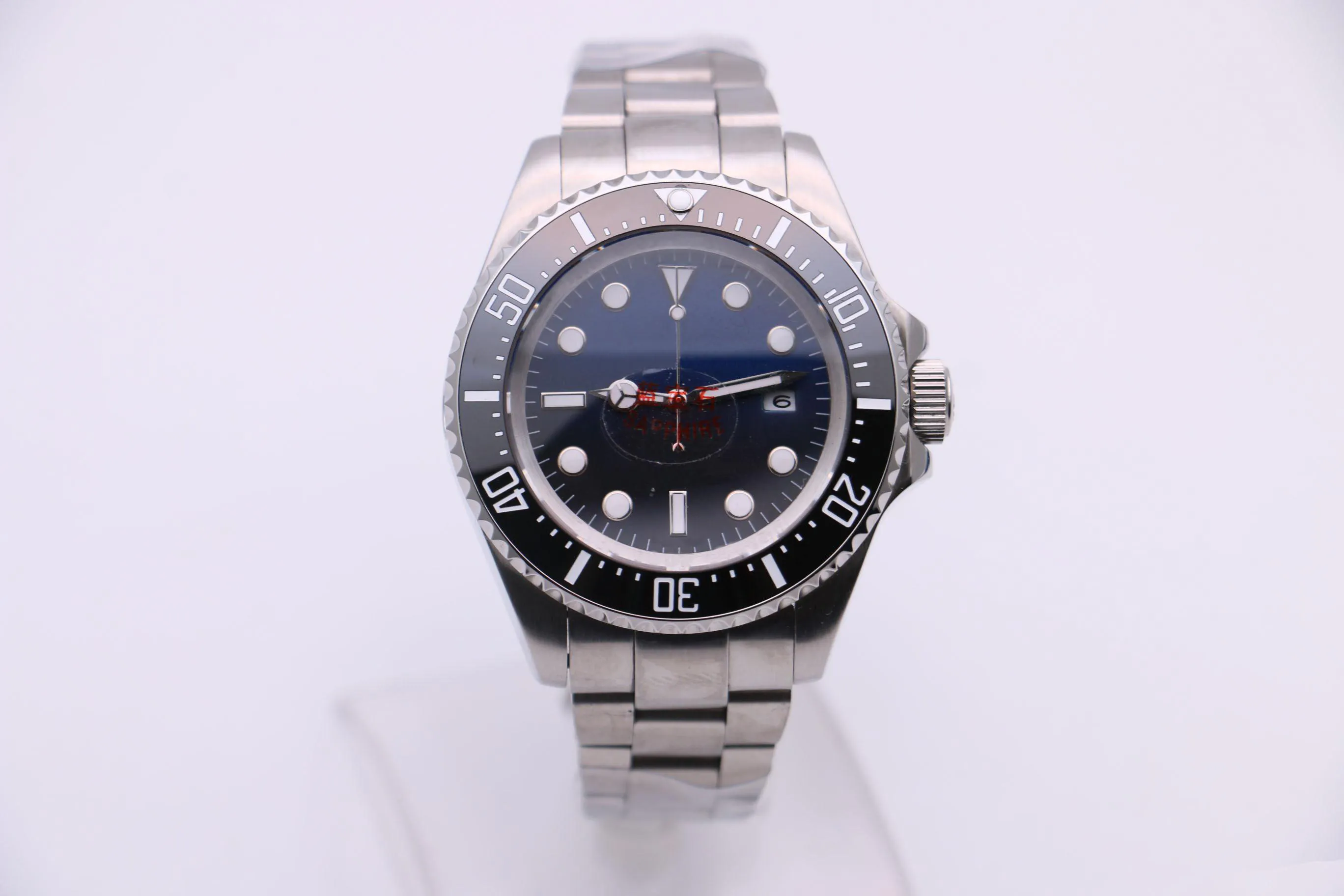 Watch index inoxydable116660 bon dialtique bleu noir céramique en céramique M126660 mécanique automatique maître masculin montres à base de bases
