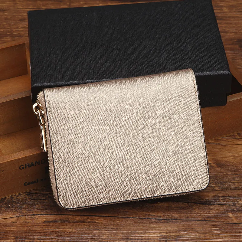 High quality famous designer credit card holder women classic short purse Single zipper wallet money coins bag 9180 long business