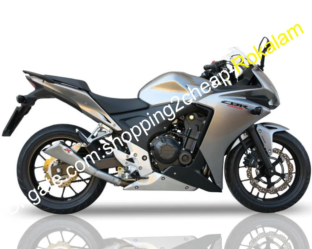 Motorbike Bodywork Parts for Honda CBR500R FANTERS 2013 2014 2015 CBR 500 R 13 14 15 CBR500 RR دراجة نارية Fleading Silver Black (حقن صب)