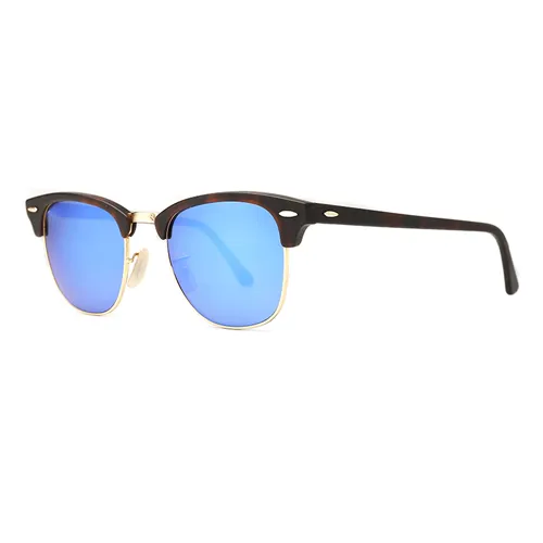 Großhandelsdesign 2018 Heißer Verkauf Halbrahmen-Sonnenbrille für Damen Herren Club-Sonnenbrille 51 mm Outdoor-Fahrbrille UV380 Brillen mit Etui