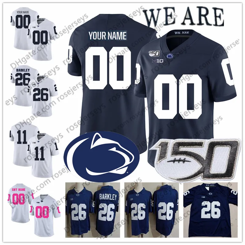 Personalizado Penn State Nittany Lions # 40 Nick Eury 55 Antonio Shelton 86 Brenton Strange 88 Dan Chisena Juiz Culpepper Men Youth Jersey