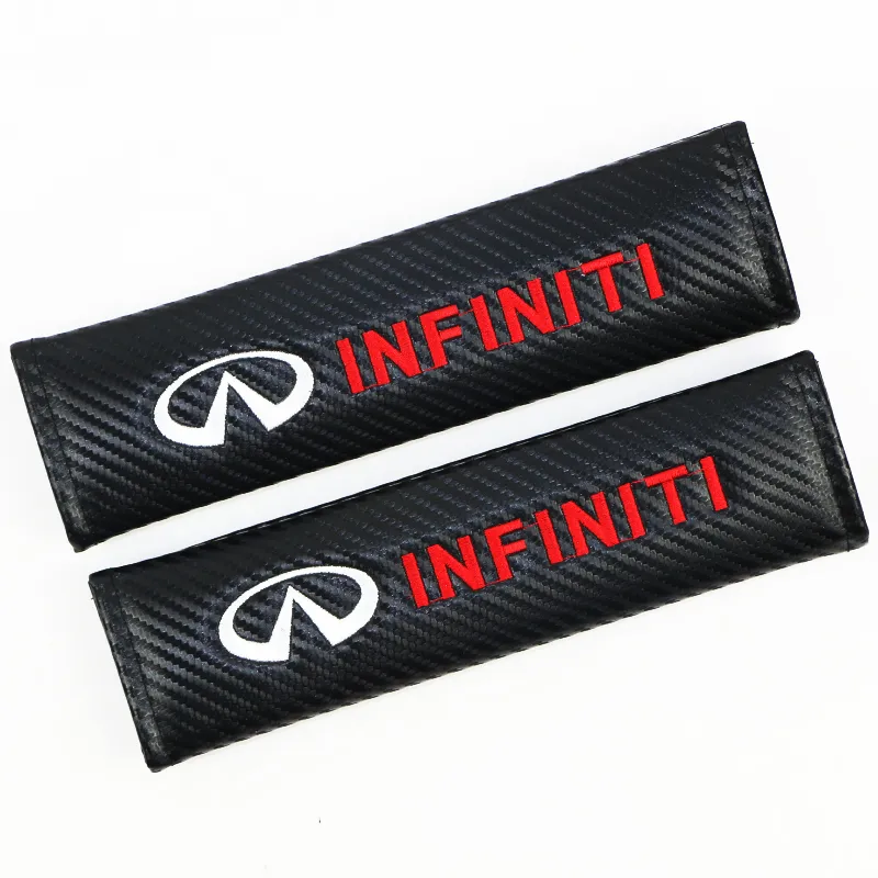 Adesivi per auto Cintura di sicurezza Custodia per Infiniti q50 fx35 qx70 g35 fx g37 q30 ex35 Copertura della cintura di sicurezza Car Styling 2 pz/lotto