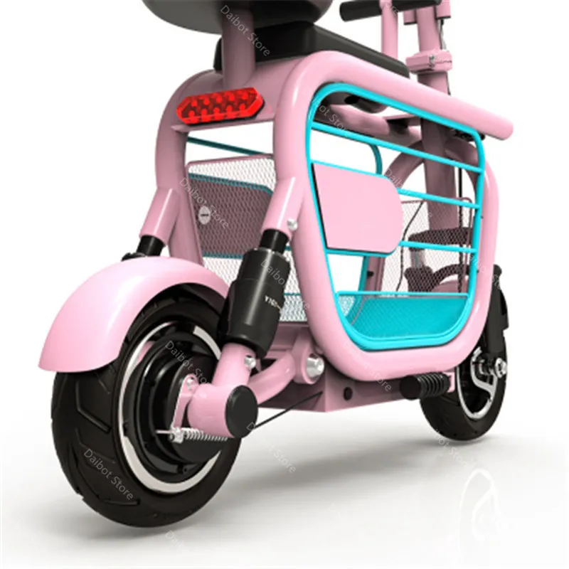 Electric Scooter for Girl Two Wheels Electric Scooters 48V 580W Portable WhitePink Mini Electric Bike For Kids Adults (22)