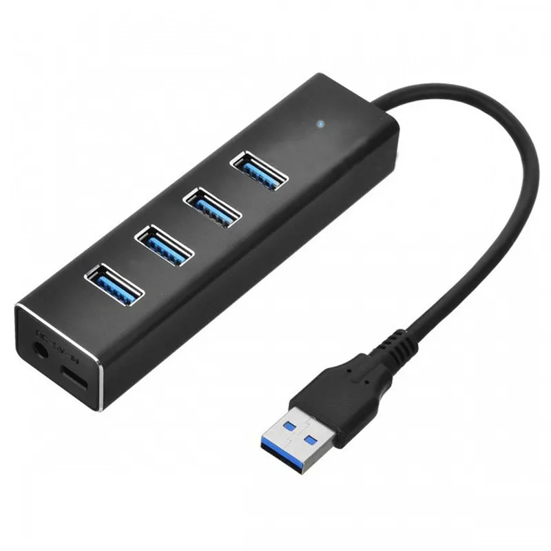 Мини-алюминиевый USB 3.0 HUB 4 порта питание OTG с Micro USB интерфейсом для питания ноутбука планшетного компьютера OTG USB HUB