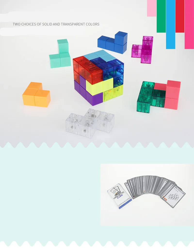 Jouet Enfant 3 4 5 6 7 8 Ans Magnetique 40PCS Blocs Jeux de Construction  Créatif Éducatifs 3D Jouets Magnétiques Cadeau Fille