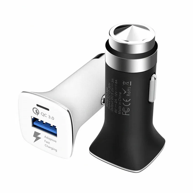 iPhone 6 7 8 XのSAMSUNG S6 S7 S8用のSafty Hammer Auto Power Adapter Car充電器