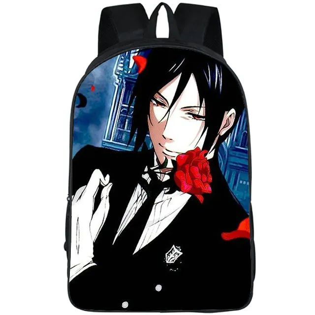 Black Butler Backpack Sebastian Michaelis Daypack My Lord Cartoon