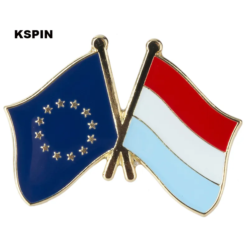 Patch Nation Anstecknadel – EU Flagge, Deutschland, Metall, 25 Mm, Mit Schmetterlingsverschluss