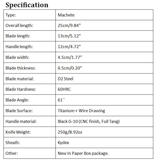 특별 제공 SBK 고정 블레이드 나이프 D2 티타늄 마감 블레이드 CNC 블랙 G10 핸들 Karambit Claw 나이프 Machete 실외 전술 장비