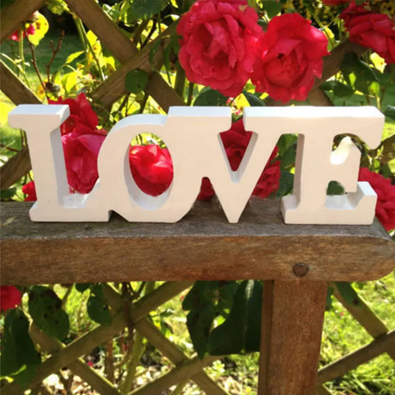 Romantic Wooden Letters For Crafts, Weddings, And Home Decor