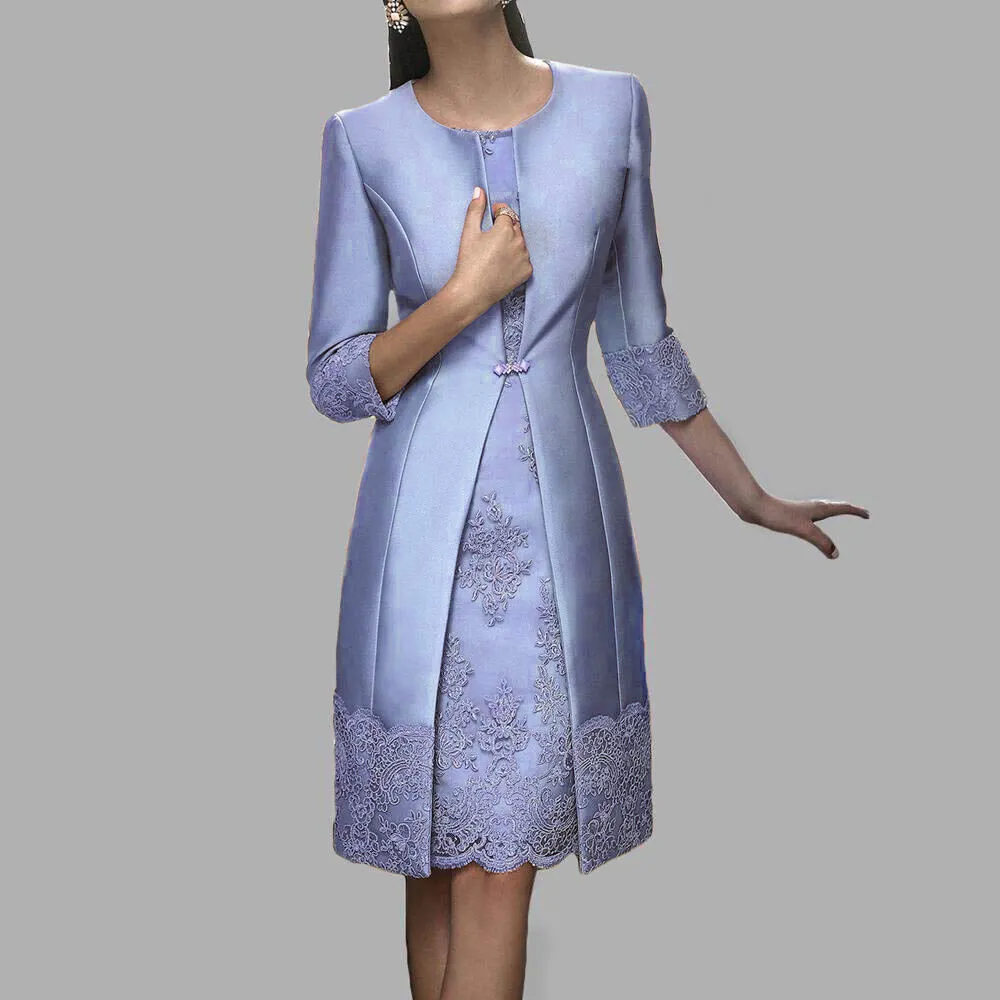Robe de soirée longue Dentelle | Dos nu Mousseline Demi-manche | Ever