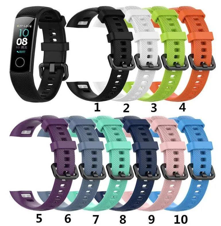 New For Huawei Honor Band 4 5 Smart Wristband Amoled Strap Silicone Color Screen Fitness Tracker Watch Smart Bracelet Strap For huawei