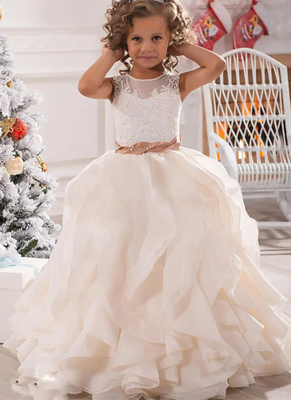 Flower girl dresses kids pageant dresses for girls prom gown flower girl first holy communion dresses for wedding