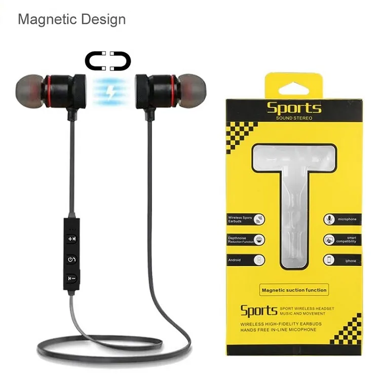 Sport M9 Magnet Metal Bluetooth headphone wireless earbuds Headset V4.2 Stereo Waterproof Earphone With Mic For CellPhone smartphone Magic Sound gaming Music