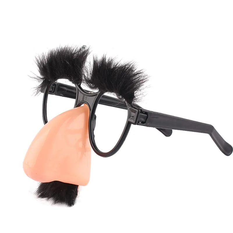 Nouveau masque mignon noir gros nez drôle lunettes Halloween masque enfants Halloween accessoires de fête demi visage masque