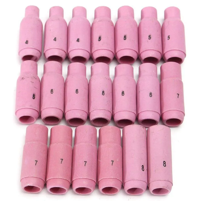 Freeshipping 1 Set 62Pcs Tig Welding Torch Ceramic Copper Nozzle Pyrex Cup For Welding Machine WP-26/17/18 Kit