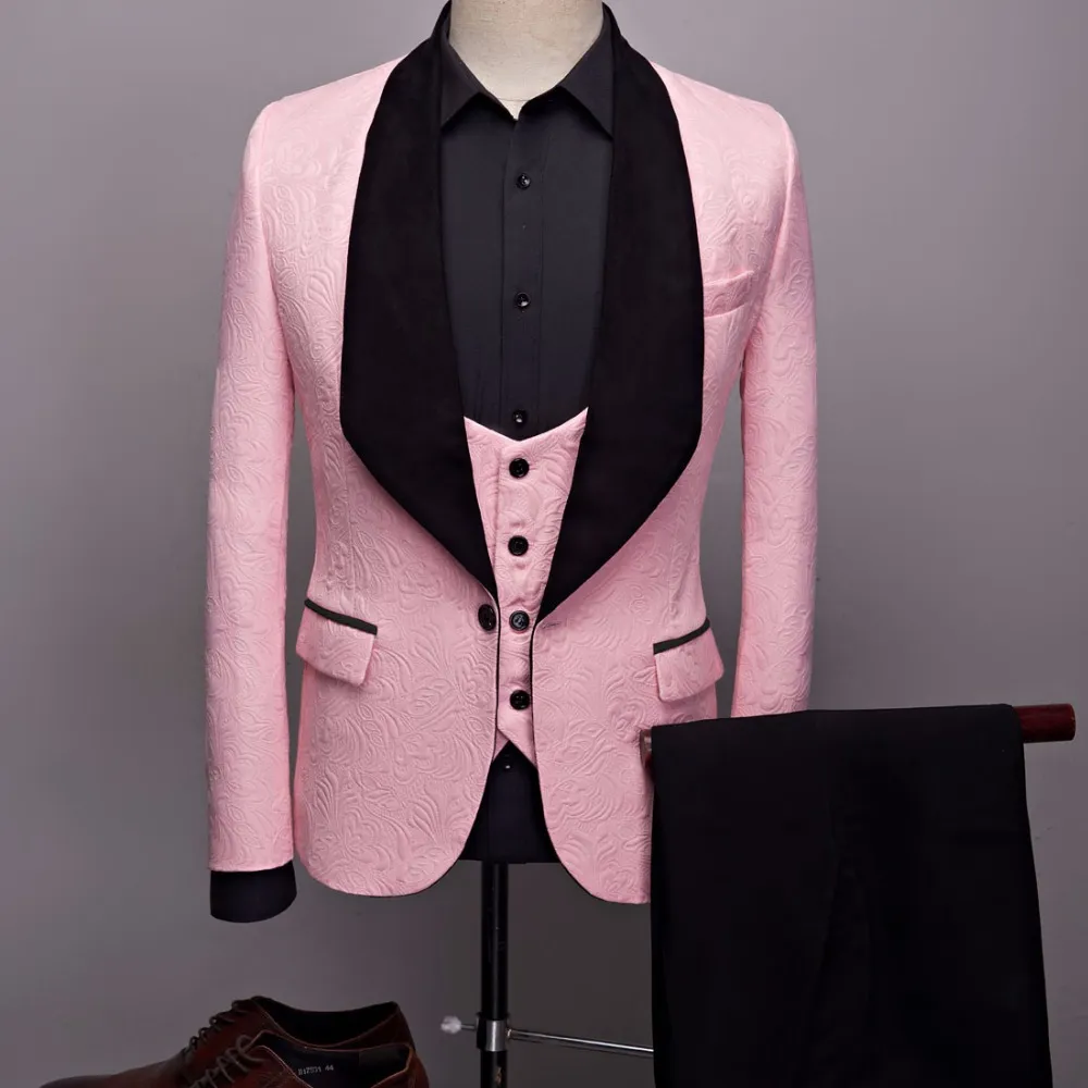 Slim Fit Men Suit 3 PCs(Jacket+Pants+Vest) Peak Lapel Casual Blazer Wedding  Grooms Tuxedo Beige at Amazon Men's Clothing store