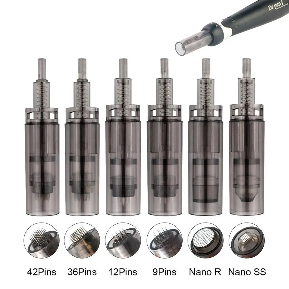 Grey Color 9/12/36/42 nano Needle Replacement Cartridge Fits Dermapen 3/Dr pen A7/ Mydermapen Cosmopen Skin Care