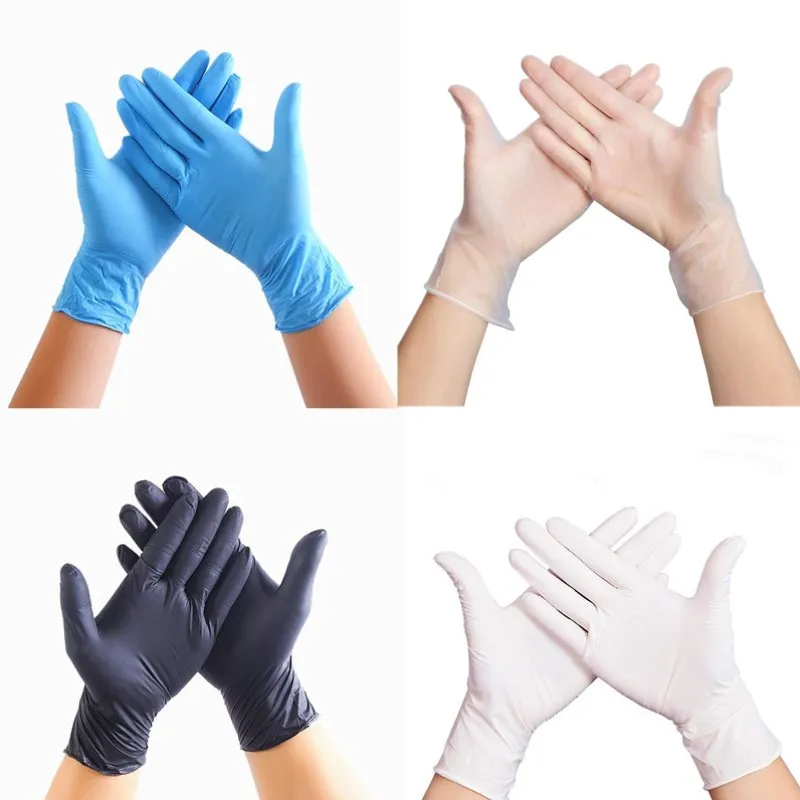 100 Stück Einweg-Latexhandschuhe, PVC-Handschuhe, Geschirrspülen, Küche, Latex-Gummi-Gartenhandschuhe, XL/L/M/S, universell für die Hausreinigung