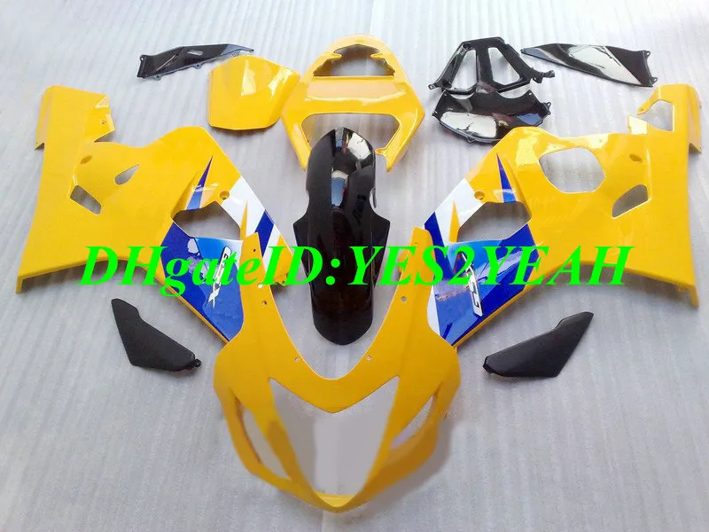 SUZUKI GSXR600 750 K4 04 05 için özel Motosiklet Kaporta kiti GSXR600 GSXR750 2004 2005 ABS Serin sarı Fairings seti + Hediyeler SG25