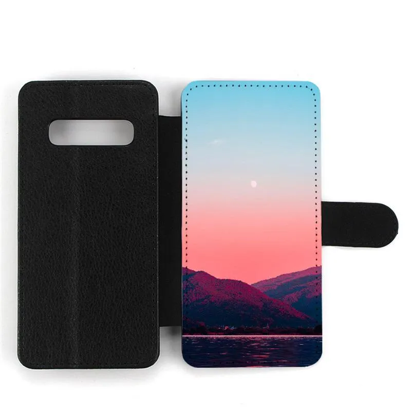 Retail Sublimation Phone Case Blank Leather Wallet Magnetic Flip Case for Samsung S10 S10E S10 S9 S8 plus Purse Cover for S5