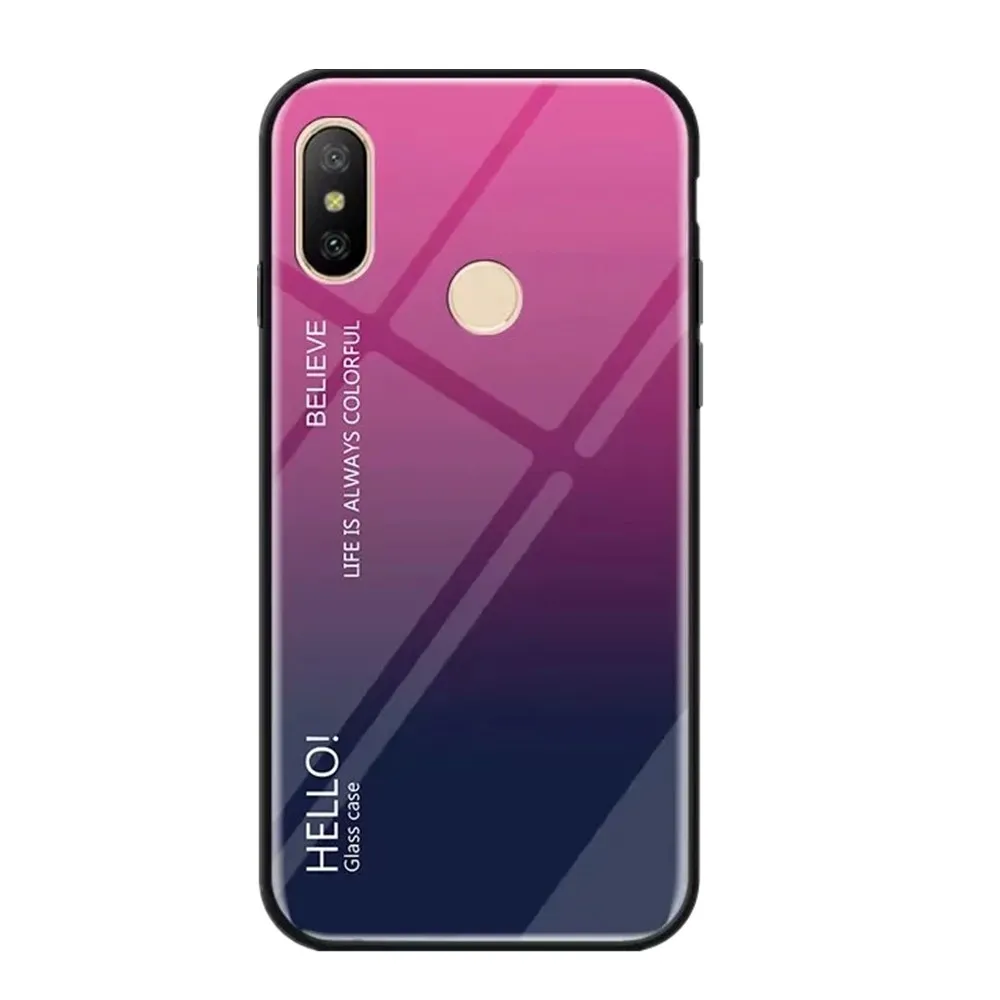 Gradient Tempered Glass Case for Redmi 6 Pro / A2 Lite