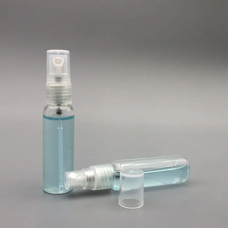 10ml Clear Fine Mist Atomizer Mini Refillerbar Clear Glass Parfym Prov Tom Flaska 1 / 3oz Kosmetisk Pump Atomizer Injektionsflaska