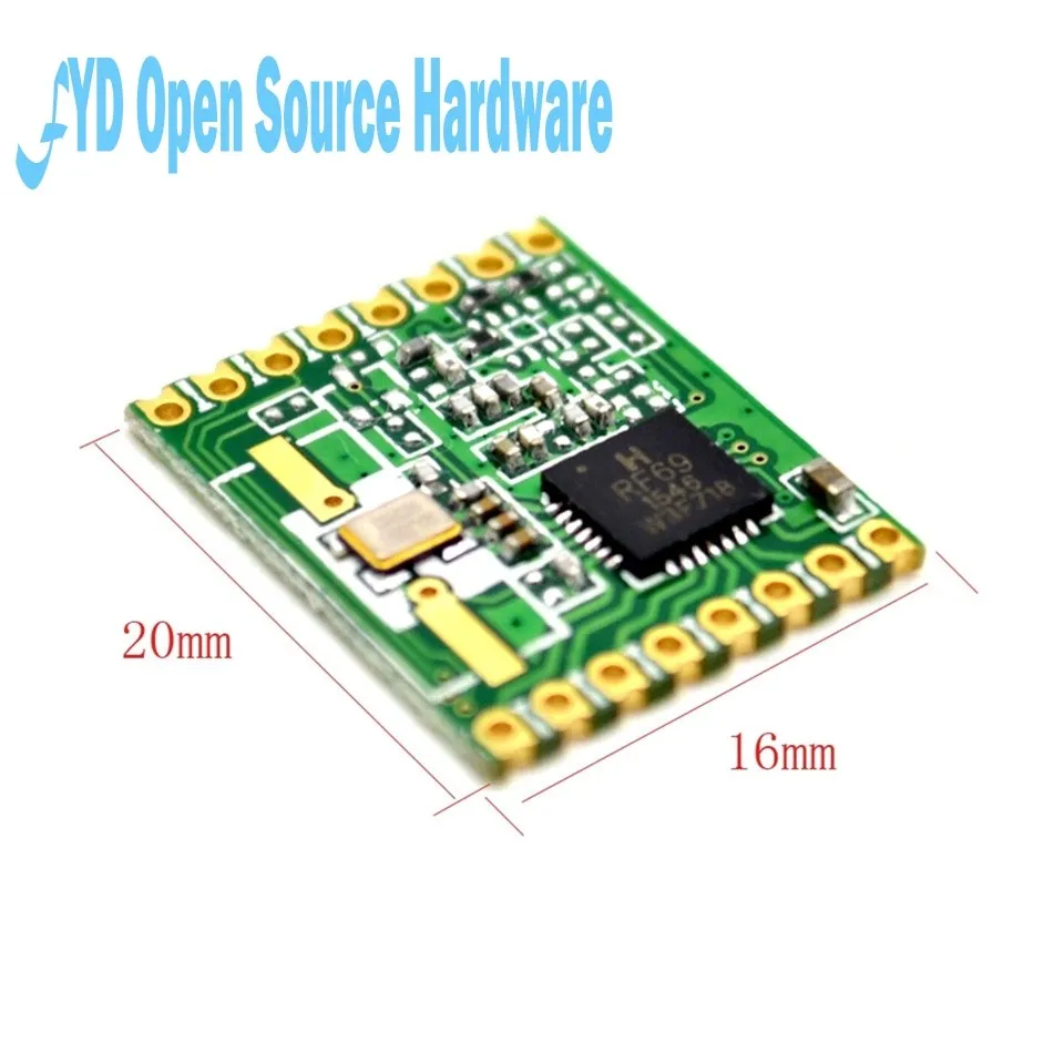 Freeshipping 6st RFM69W RFM69 | 433MHz | 868mhz | 915 MHZ FSK Transceiver Module 13dBM Frequency