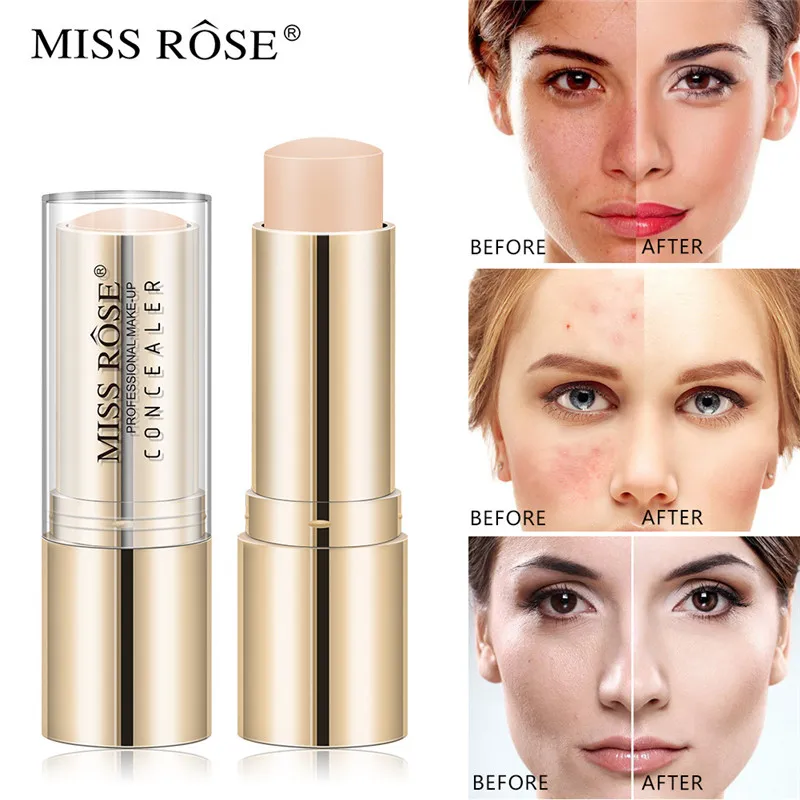Miss Rose Face Makeup Foundation Полное покрытие контура Ремонт Корректор крем Base Грунтовка Увлажняющий Скрыть Пятна Стик