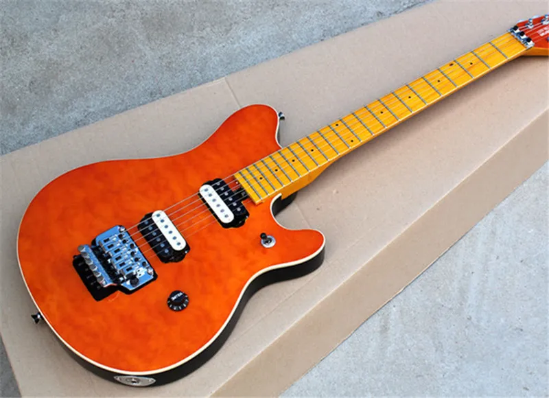 Классическая Апельсина Электрическая Гитара Tremolo С Пикапами HH.