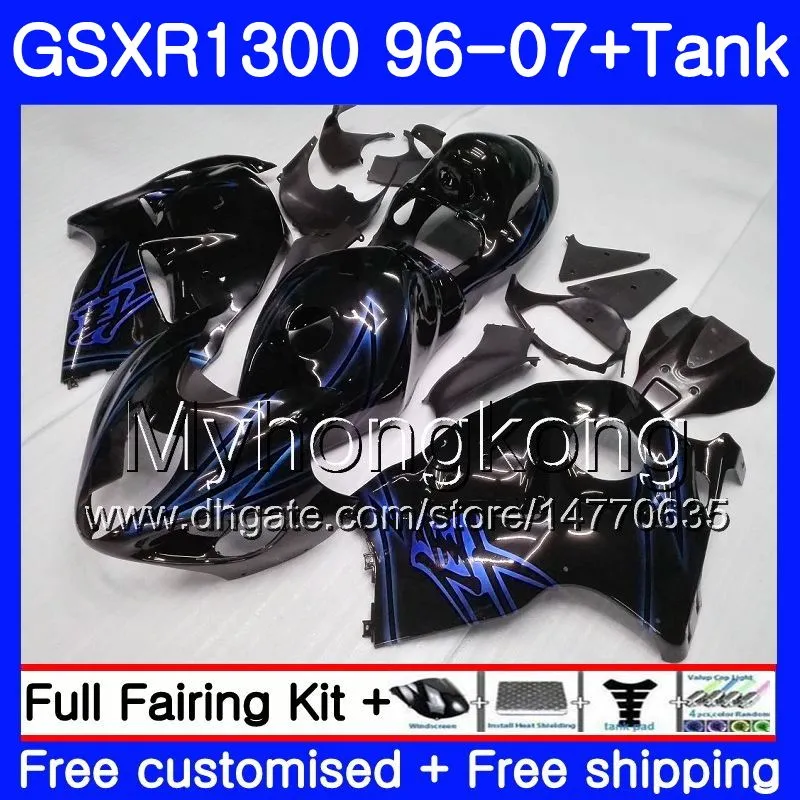 Hayabusa Pour SUZUKI GSXR1300 96 97 98 99 00 01 07 Kit 333HM.171 GSXR 1300 GSX-R1300 1996 1997 1998 1999 2000 2001 2007 Carénage Noir