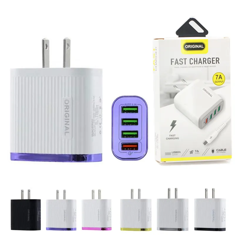 2019 Nieuwe Quick Charger 3.0 USB-oplader voor Samsung S10 iPhone 11Pro Tablet QC 3.0 Fast Mall Charger US EU Plug Adapte met retailpakket