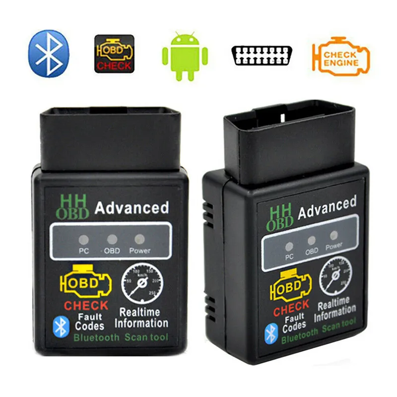 Araba Bluetooth OBD2 Tarayıcı Teşhis Aracı ELM327 Son V2.1 Gelişmiş OBDII Kod Okuyucu Araç Araçları