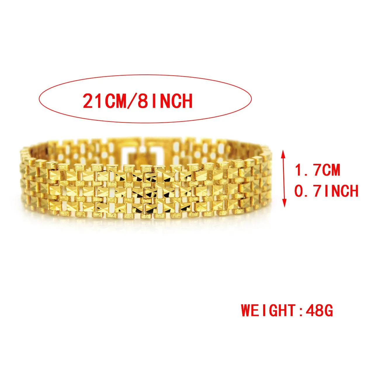 DHgate.com:Mens Personalized Gold-Plated Hip Hop Bangle