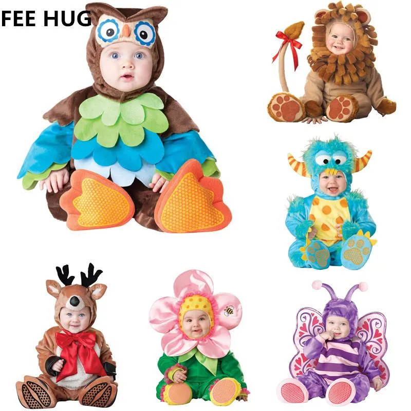 Baby boys tjejer karneval halloween dinosaur kostym romer barn kläder uppsättning toddler cosplay triceratops jumpsuits spädbarn kläder j190710