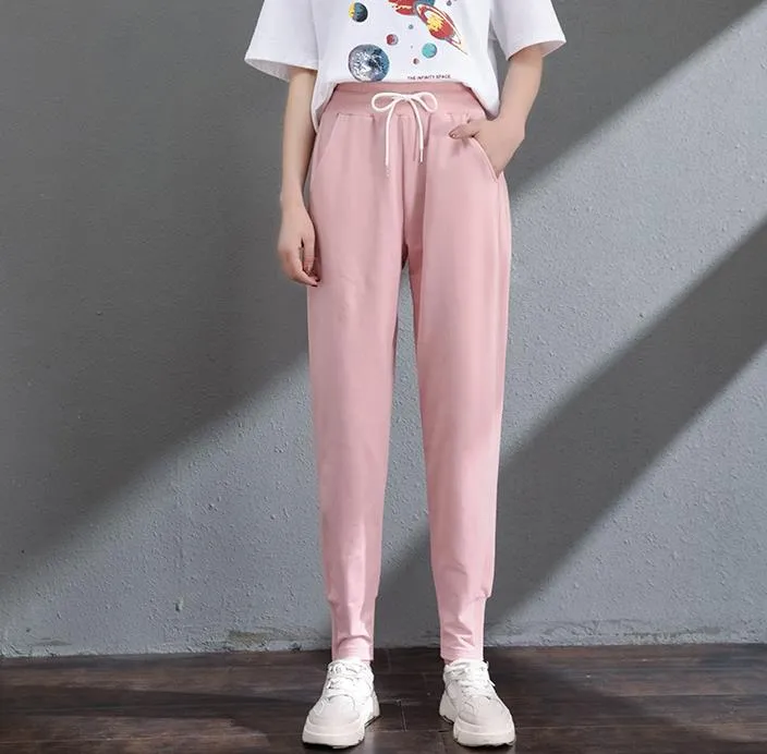 Pantalones casuales de Pantalones de abuela de primavera / verano 2019 para mujeres celebridad web Versión