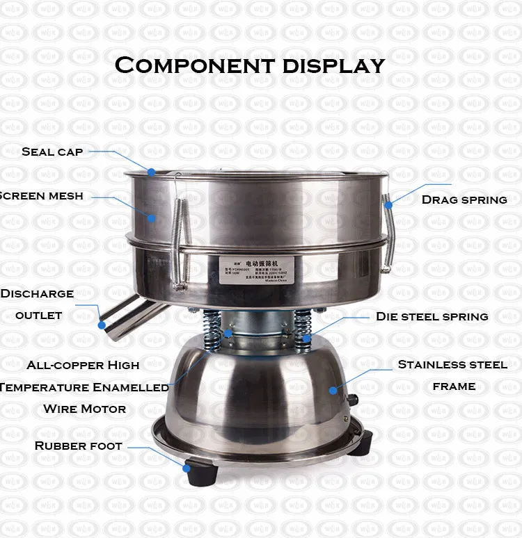 Electric Vibrating Screen Machine Stainless Steel Powder Sieving Machine 30  cm Diameter 220V/110V from Dhgate Food Processors