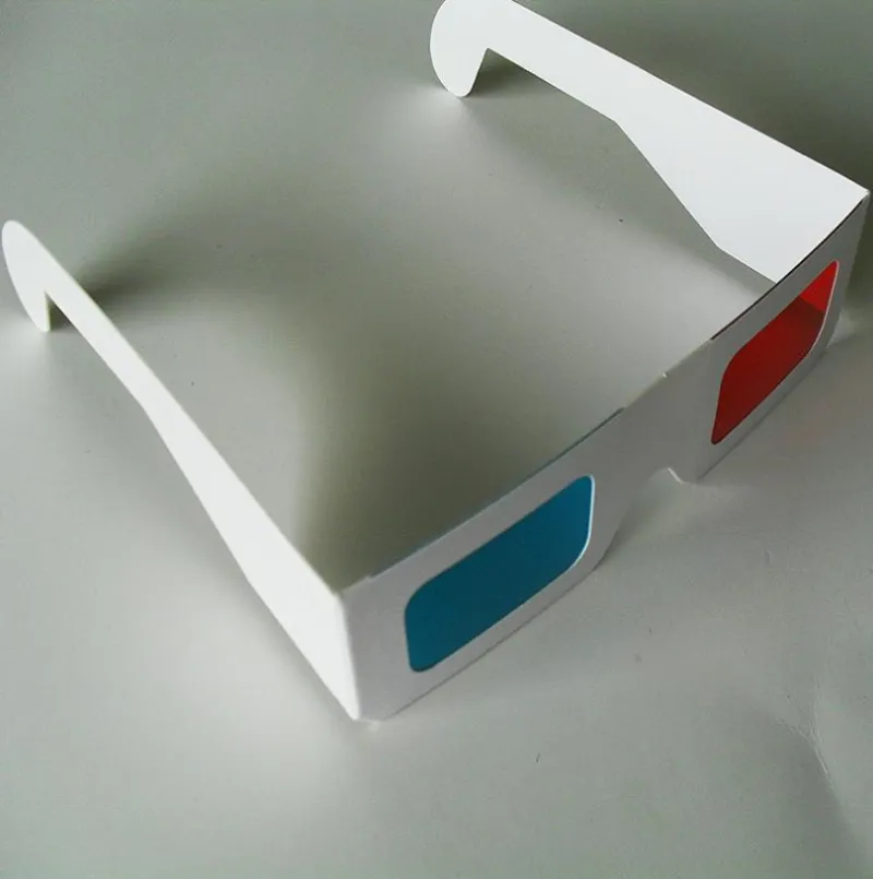 MASUNN Lunettes 3D Anaglyphe Rouge/cyan En Carton - Pliables, Légères, Compatibles DVD, Jeux Vidéo, Images 3D - Format Adulte