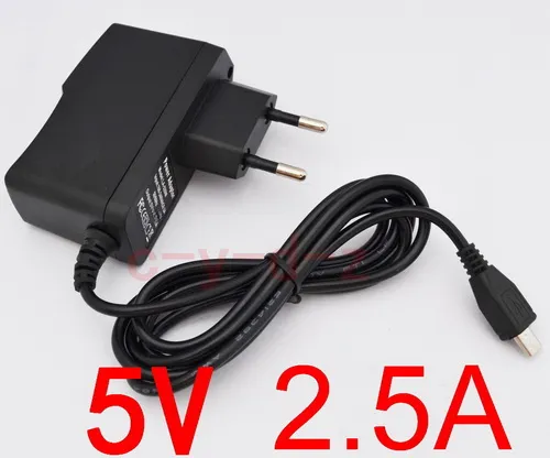 50 PCS 5 V 2.5A 100-240 V Adaptador de Alimentação Micro USB Carregador para Raspberry Pi 3 Tablet com UE / EUA / REINO UNIDO / AU Plug