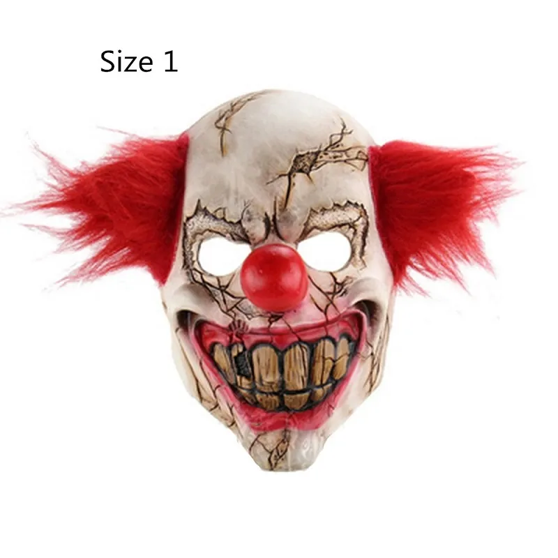 Grusel-Clown-Maske Vollgesichtsmaske Für Halloween – Aus Vinyl, Gruselig, Für Erwachsene