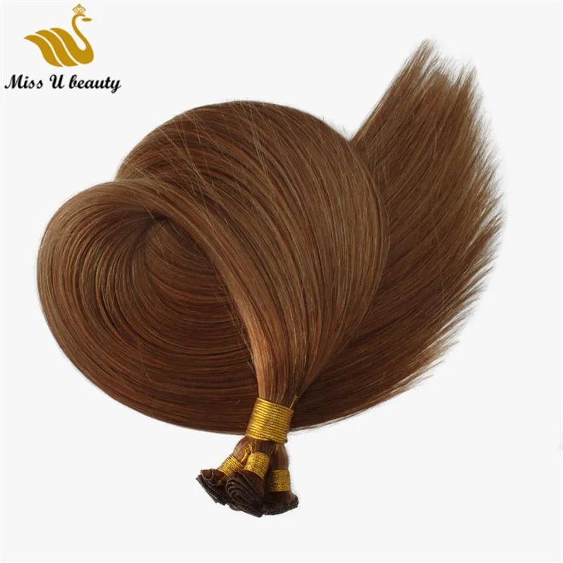 블랙 금발 갈색 레미 버진 손 Weft 인간의 머리 묶음 고품질 hairExtensions 12-24inch 8pcs 하나의 번들 120gram