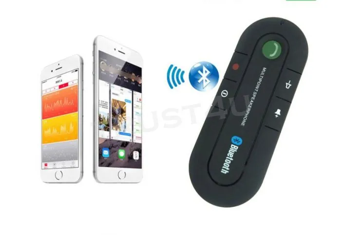 Sun Visor Bluetooth Generphone MP3 Muzyka Odtwarzacz Bezprzewodowy Nadajnik Bluetooth Zestaw głośnomówiący Zestaw samochodowy Odbiornik Bluetooth Głośnik Ładowarka samochodowa