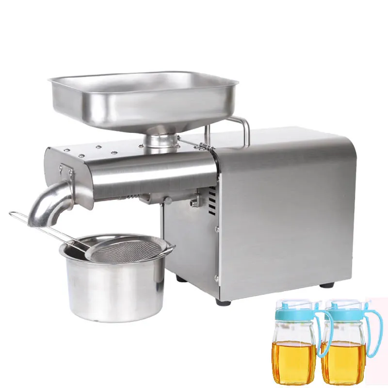 Qihang_top Venta al por mayor 1500 W Prensa de aceite Uso doméstico Máquina de prensa de aceite de almendras de sésamo Fabricante de aceite de semilla de maní 220 V / 110 V