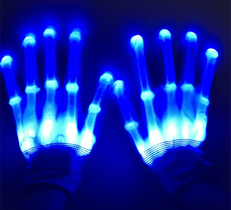 Rękawice LED Lighting Flashing Cosplay Nowość Rękawiczki LED Light Toy Flash Rękawiczki do znaku Znak Halloween Boże Narodzenie Dekoracji