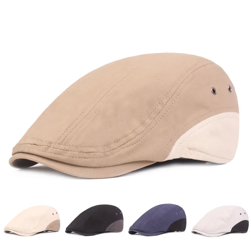 Mode Baumwolle Retro Baskenmütze Männer Frauen Ballon Ivy Cap Patchwork Casual Flache Fahren Golf Cabbie Cap Kunst Jugend Vorwärts Hut sonnenhut