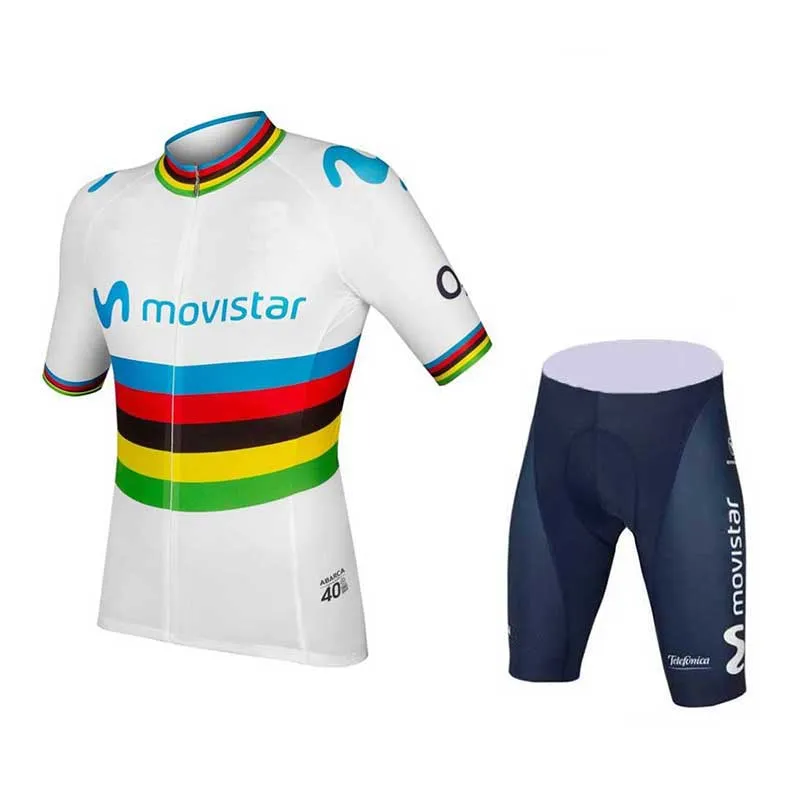 2019 Movistar Ciclismo Jersey Maillot Ciclismo Manga Corta Y
