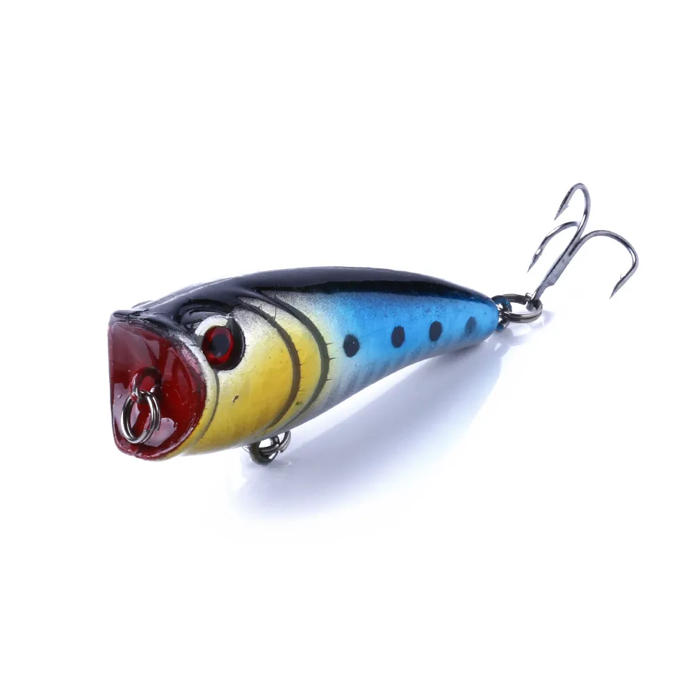 2015 10 färger 150pcs 60mm vevapopperfiske Lures 6cm 7g 8 # Fiskehandtag Minow Lure Bait 2 Togs