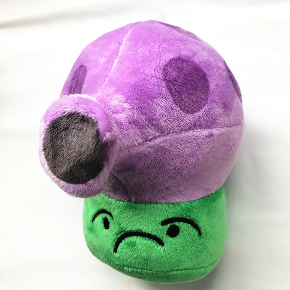 Plants VS Zombies Plush Toy Purple Fume Shroom 17CM 6.7 Stuffed Collectible Toy Soft Huggable